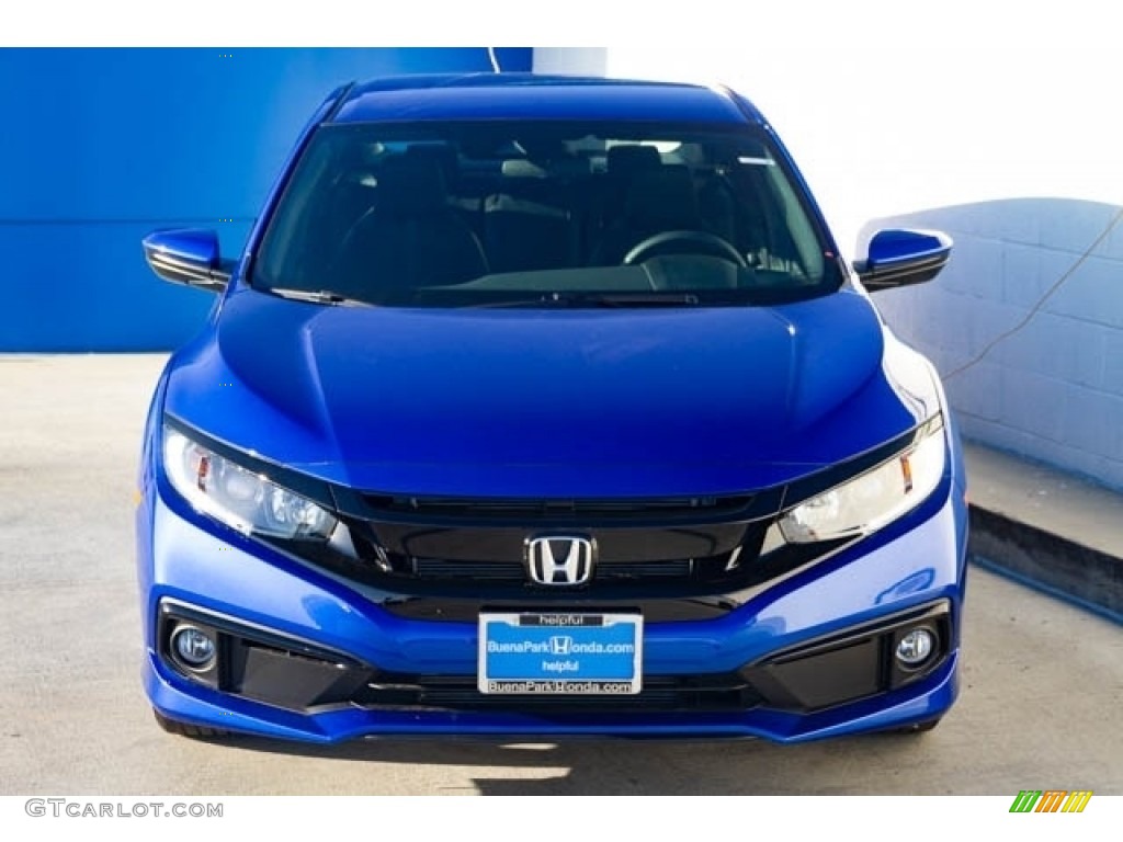 2019 Civic Sport Sedan - Agean Blue Metallic / Black photo #3