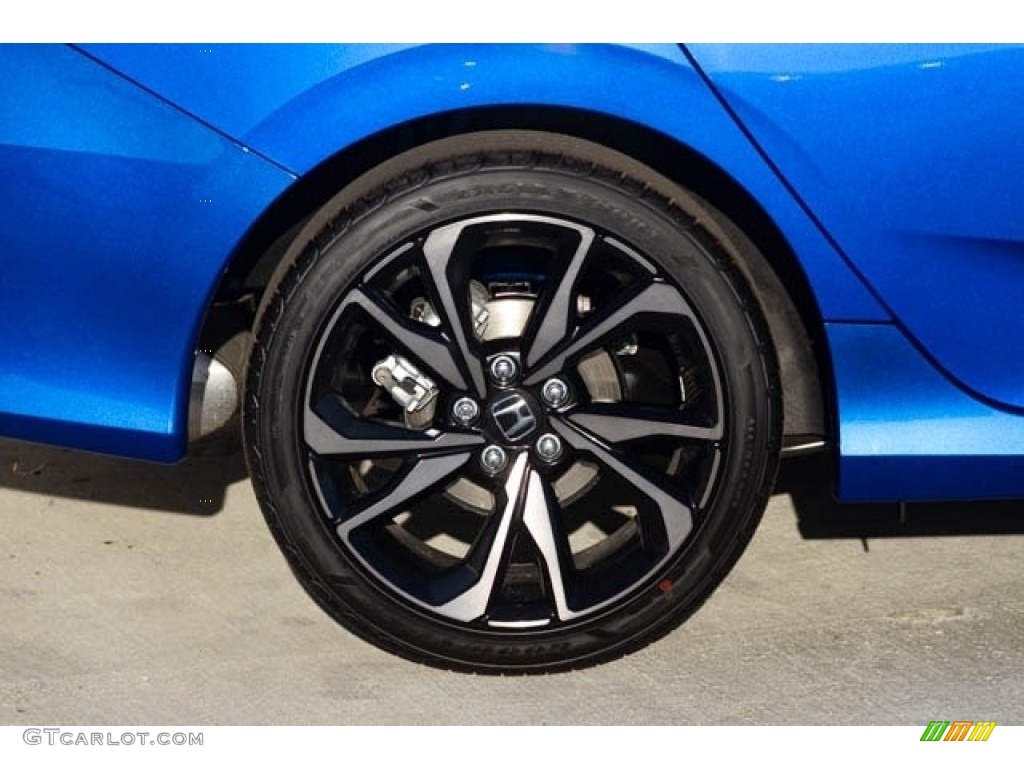 2019 Civic Sport Sedan - Agean Blue Metallic / Black photo #13