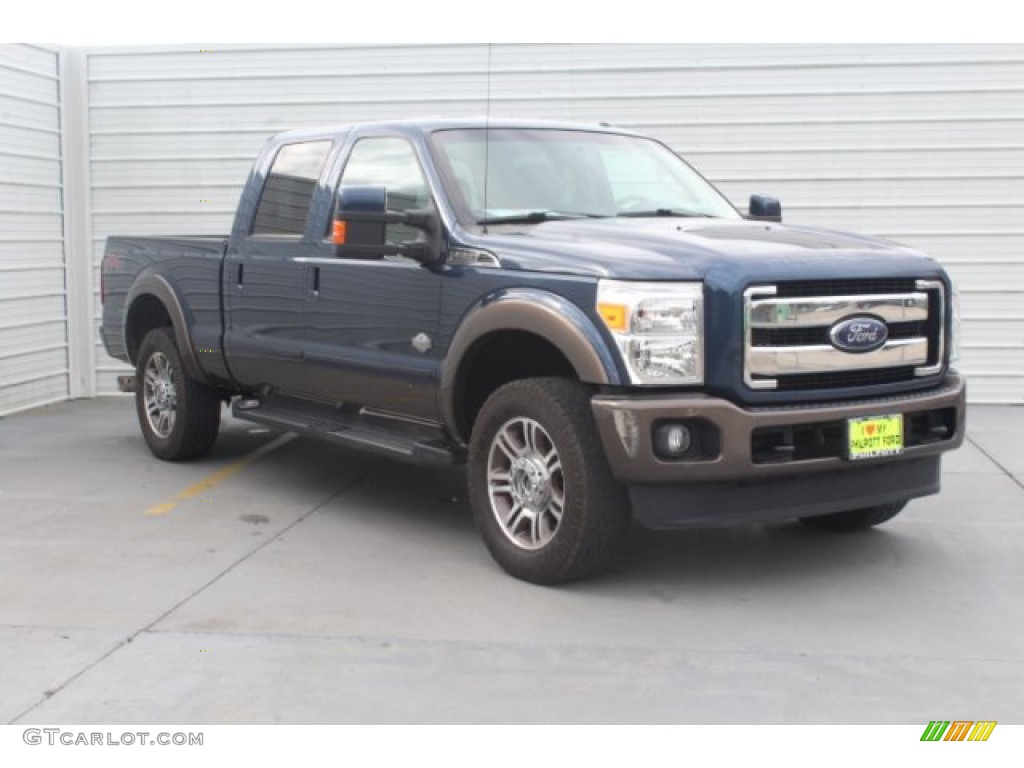 2016 F250 Super Duty King Ranch Crew Cab 4x4 - Blue Jeans Metallic / Platinum Pecan photo #2