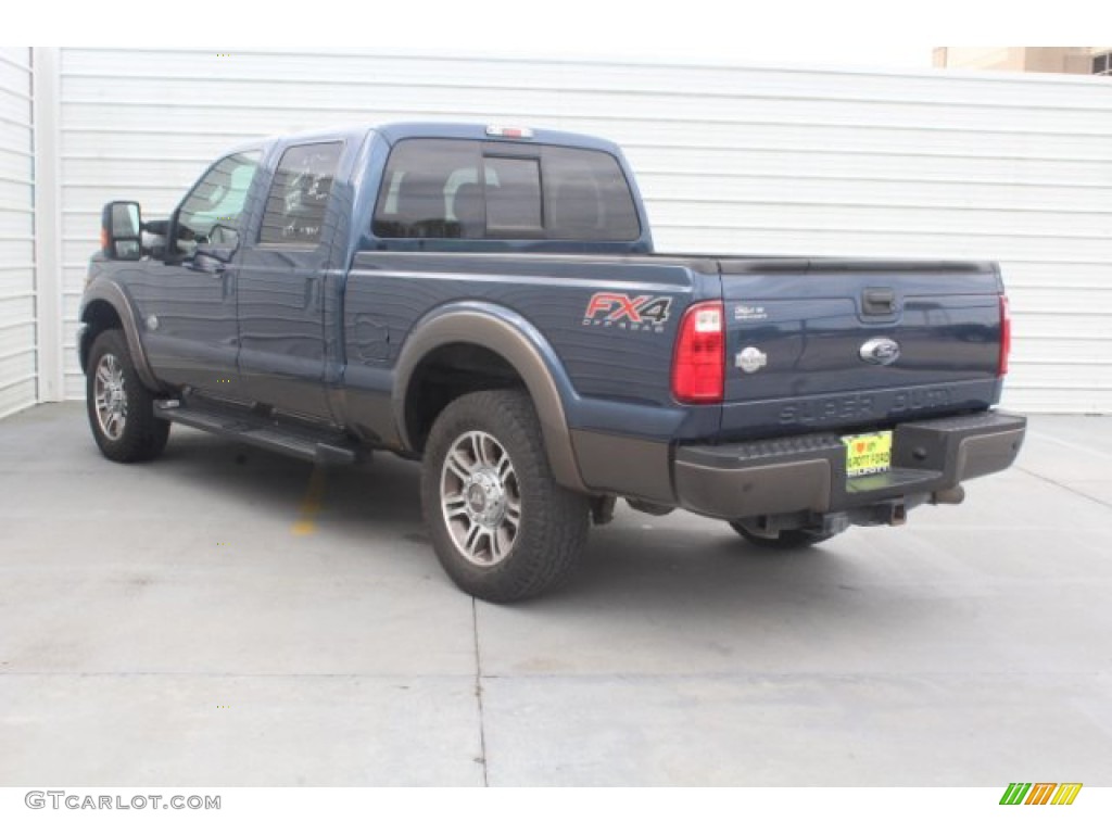 2016 F250 Super Duty King Ranch Crew Cab 4x4 - Blue Jeans Metallic / Platinum Pecan photo #6