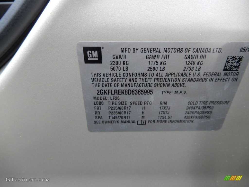 2013 Terrain SLE AWD - Champagne Silver Metallic / Jet Black photo #15