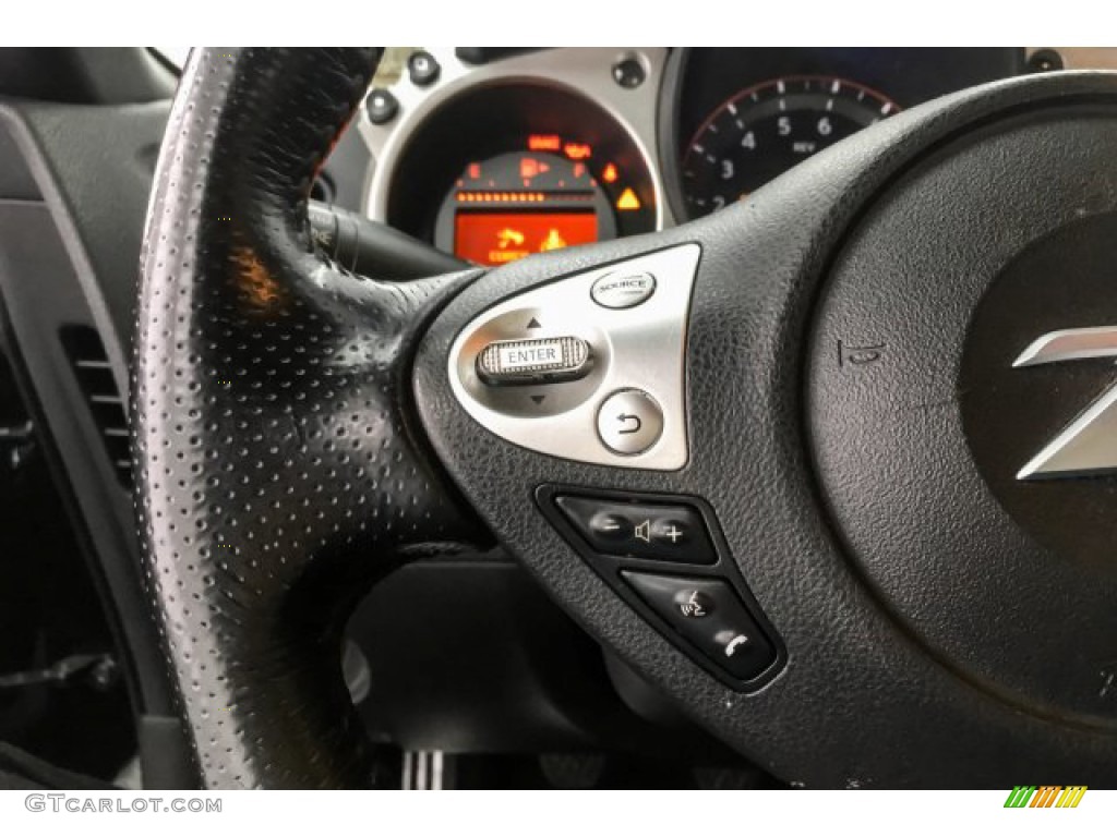 2017 Nissan 370Z Coupe Black Steering Wheel Photo #132145035