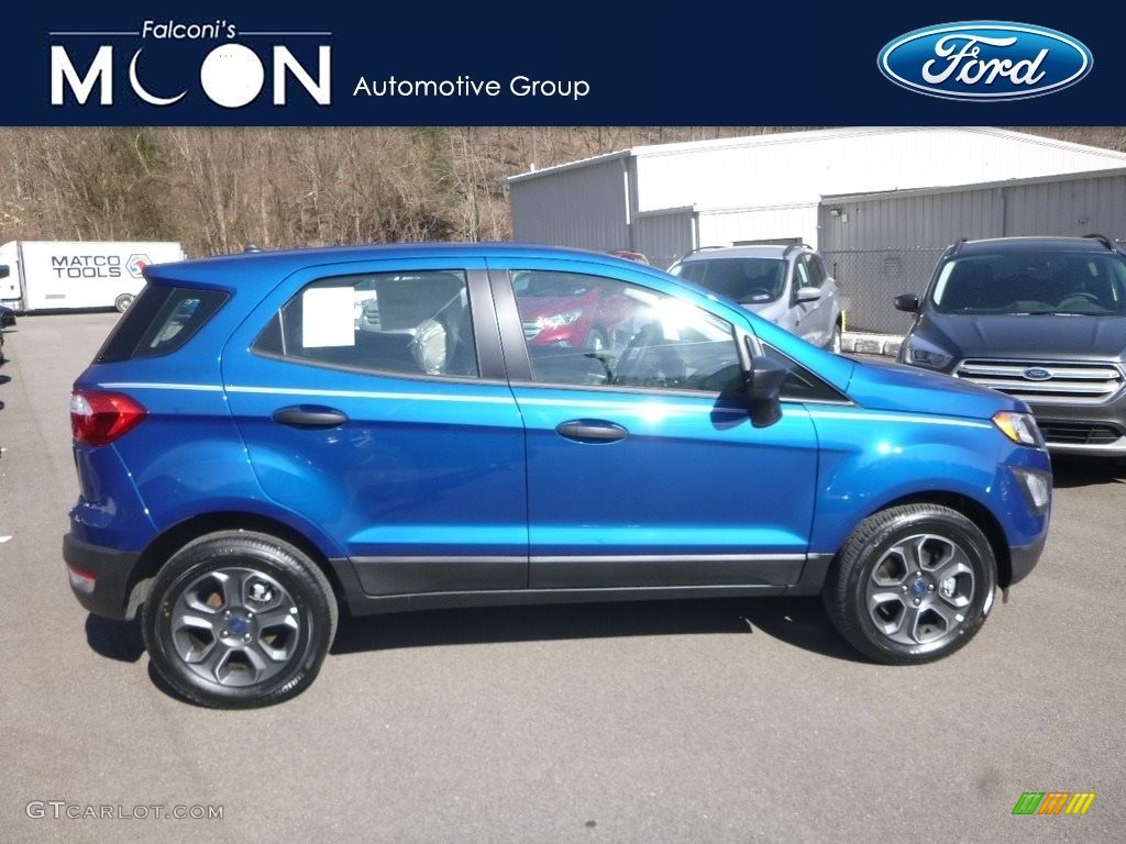 2019 EcoSport S - Lightning Blue Metallic / Medium Stone photo #1