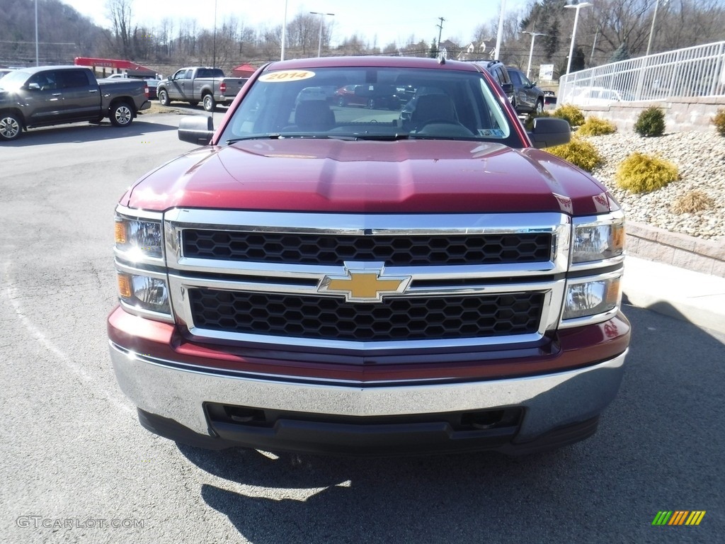 2014 Silverado 1500 WT Double Cab 4x4 - Deep Ruby Metallic / Jet Black/Dark Ash photo #6