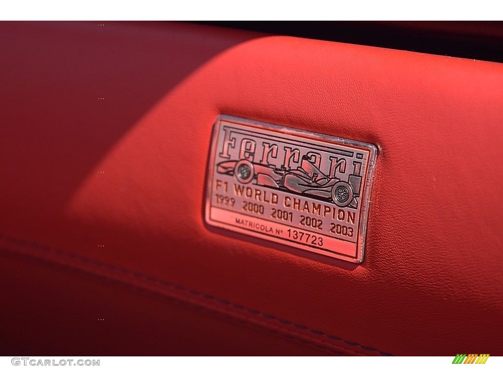2004 Ferrari 360 Spider F1 Info Tag Photo #132157308