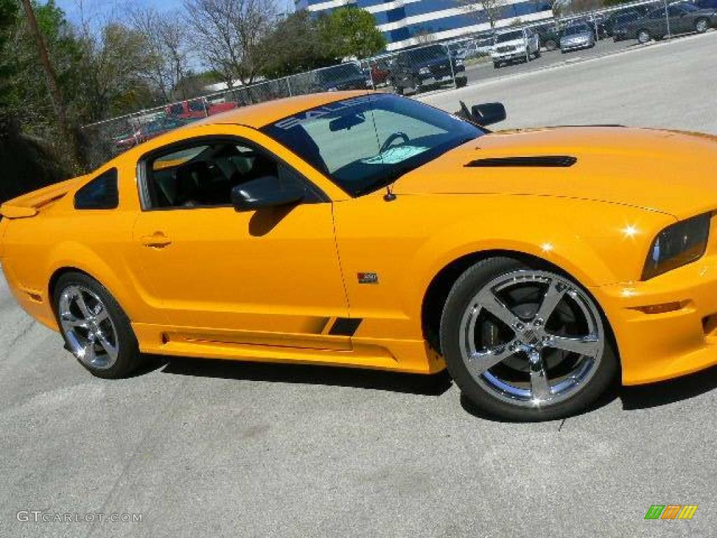 2007 Mustang Saleen S281 Supercharged Coupe - Grabber Orange / Black Leather photo #50