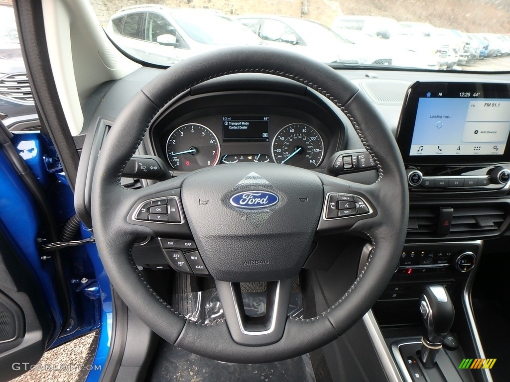2019 Ford EcoSport SES 4WD Ebony Black Steering Wheel Photo #132158475