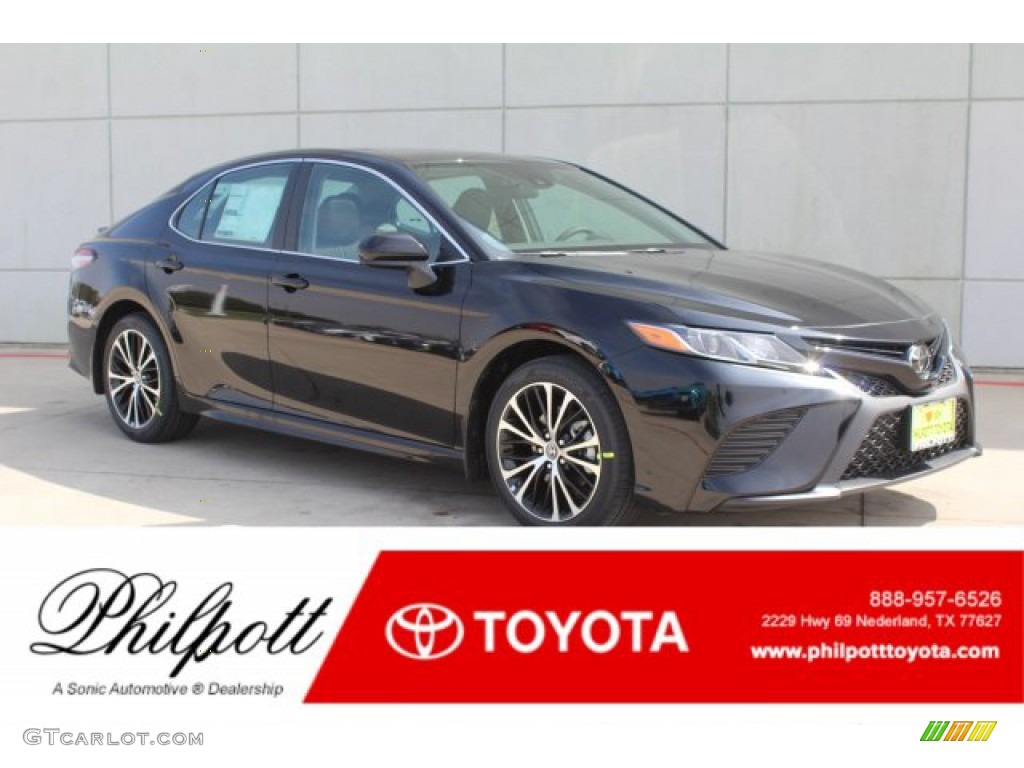 2019 Camry SE - Midnight Black Metallic / Black photo #1