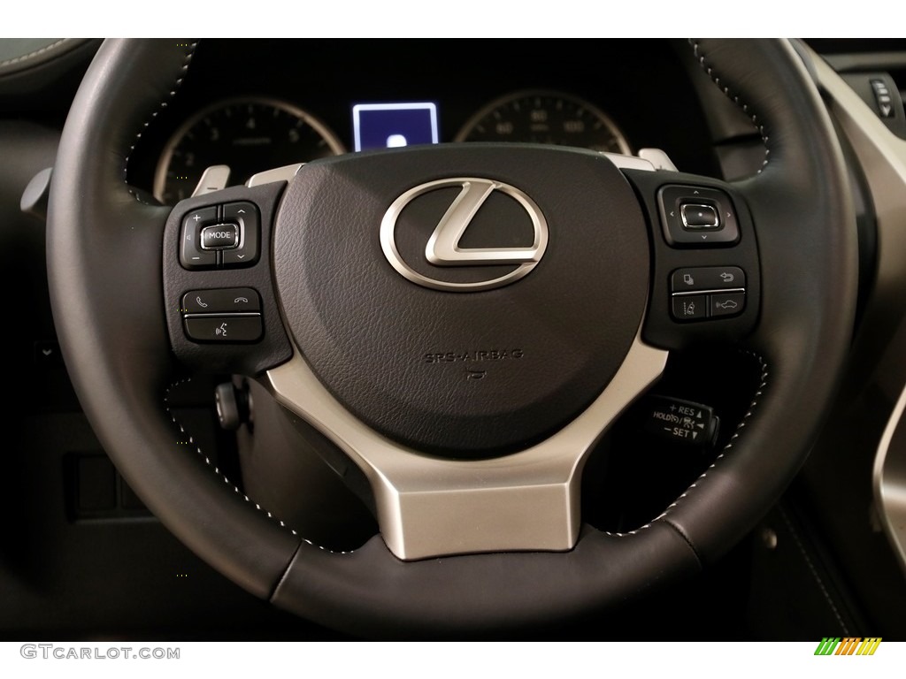 2019 Lexus NX 300 AWD Black Steering Wheel Photo #132162510