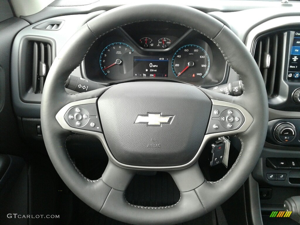 2019 Chevrolet Colorado Z71 Crew Cab 4x4 Jet Black Steering Wheel Photo #132164418