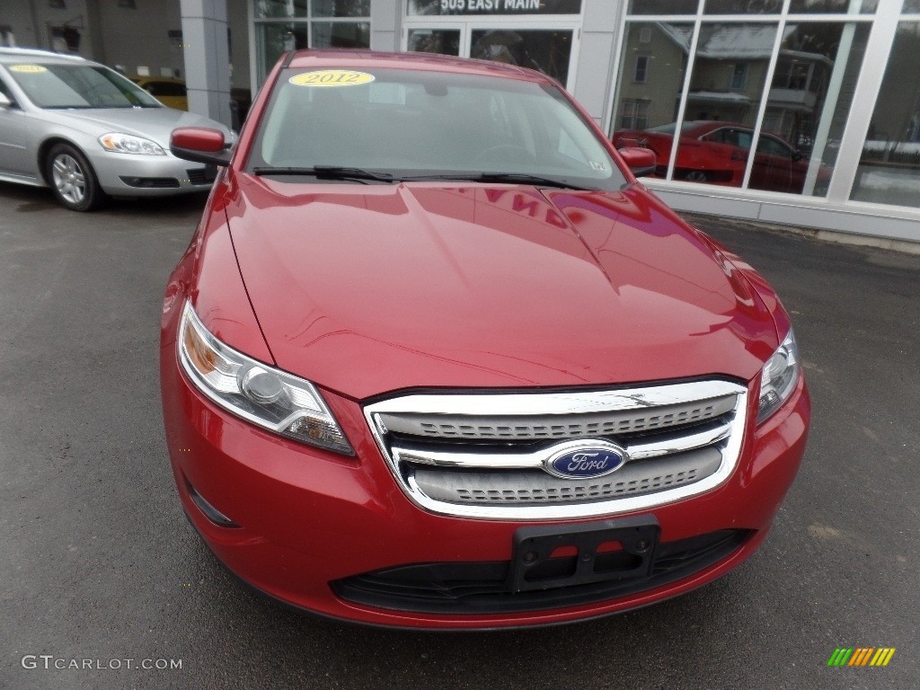 2012 Taurus SEL - Red Candy Metallic / Charcoal Black photo #2