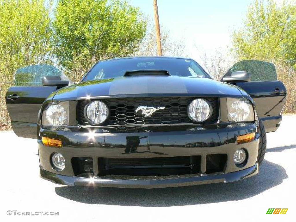 Black 2007 Ford Mustang Roush Stage 3 Blackjack Coupe Exterior Photo #13216648