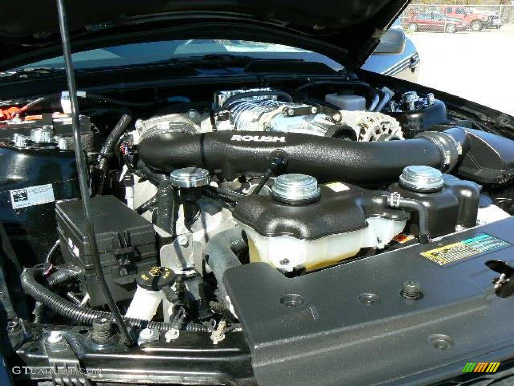 2007 Ford Mustang Roush Stage 3 Blackjack Coupe 4.6 Liter Roush Supercharged SOHC 24-Valve VVT V8 Engine Photo #13216868