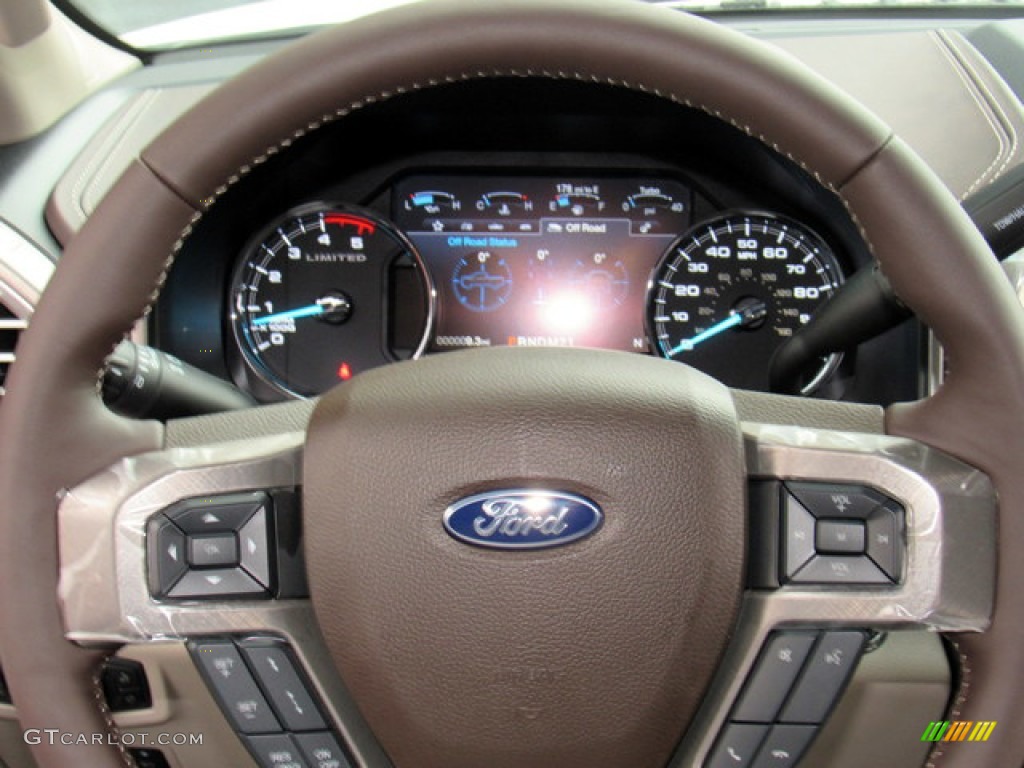 2019 Ford F450 Super Duty Limited Crew Cab 4x4 Camelback Steering Wheel Photo #132180023
