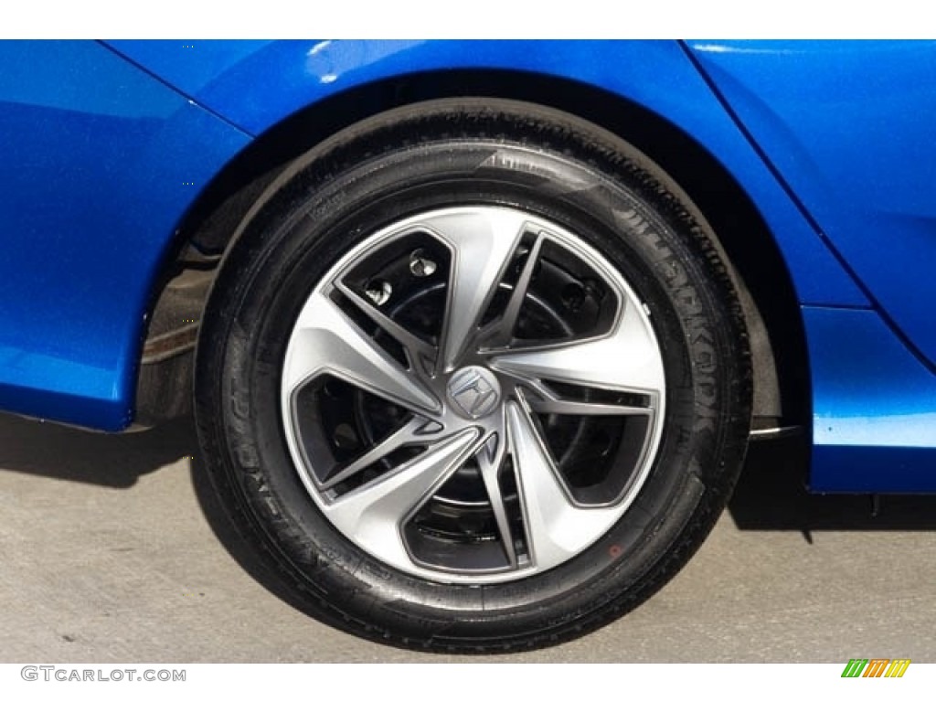 2019 Civic LX Sedan - Agean Blue Metallic / Black photo #11