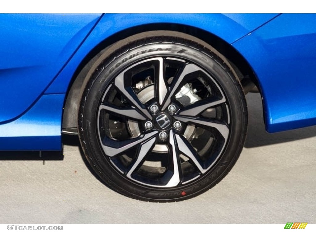 2019 Civic Sport Sedan - Agean Blue Metallic / Black photo #12