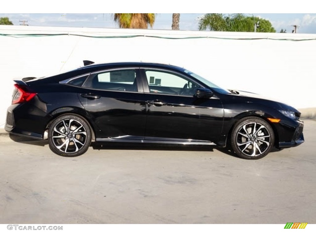 Crystal Black Pearl 2019 Honda Civic Si Sedan Exterior Photo #132184437