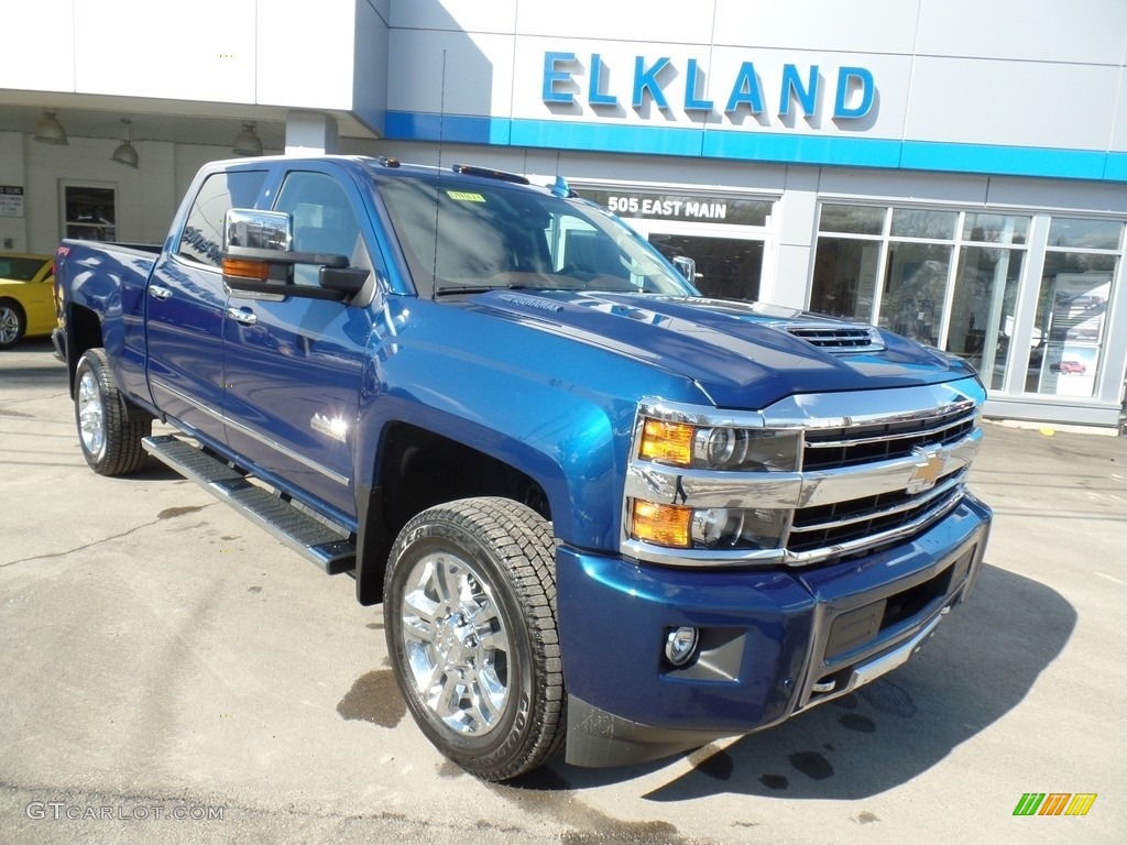 2019 Silverado 2500HD High Country Crew Cab 4WD - Deep Ocean Blue Metallic / High Country Saddle photo #3