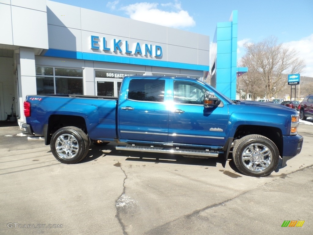 2019 Silverado 2500HD High Country Crew Cab 4WD - Deep Ocean Blue Metallic / High Country Saddle photo #4