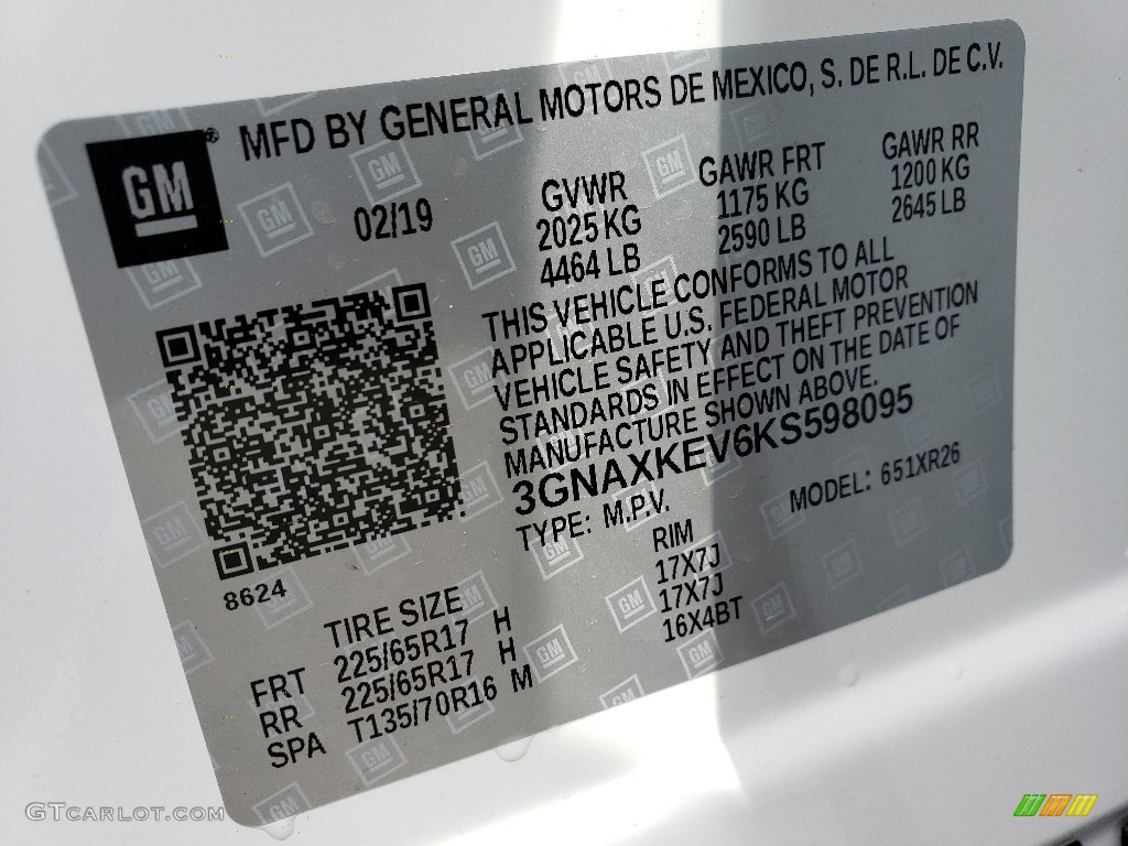 2019 Equinox LT - Summit White / Jet Black photo #9