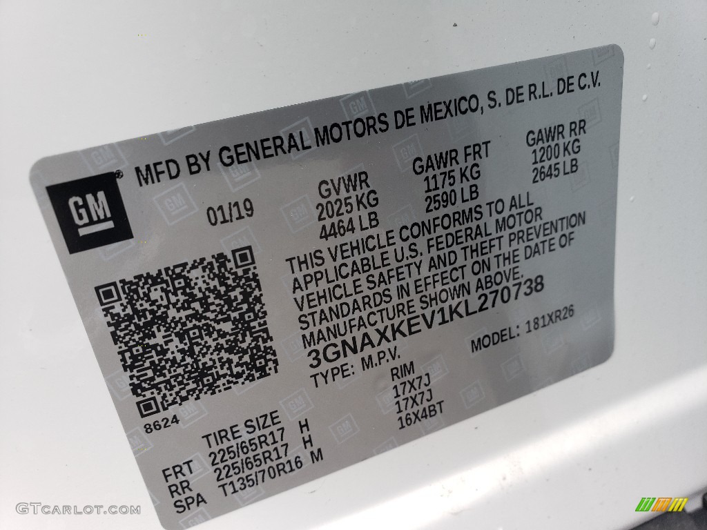 2019 Equinox LT - Summit White / Jet Black photo #9