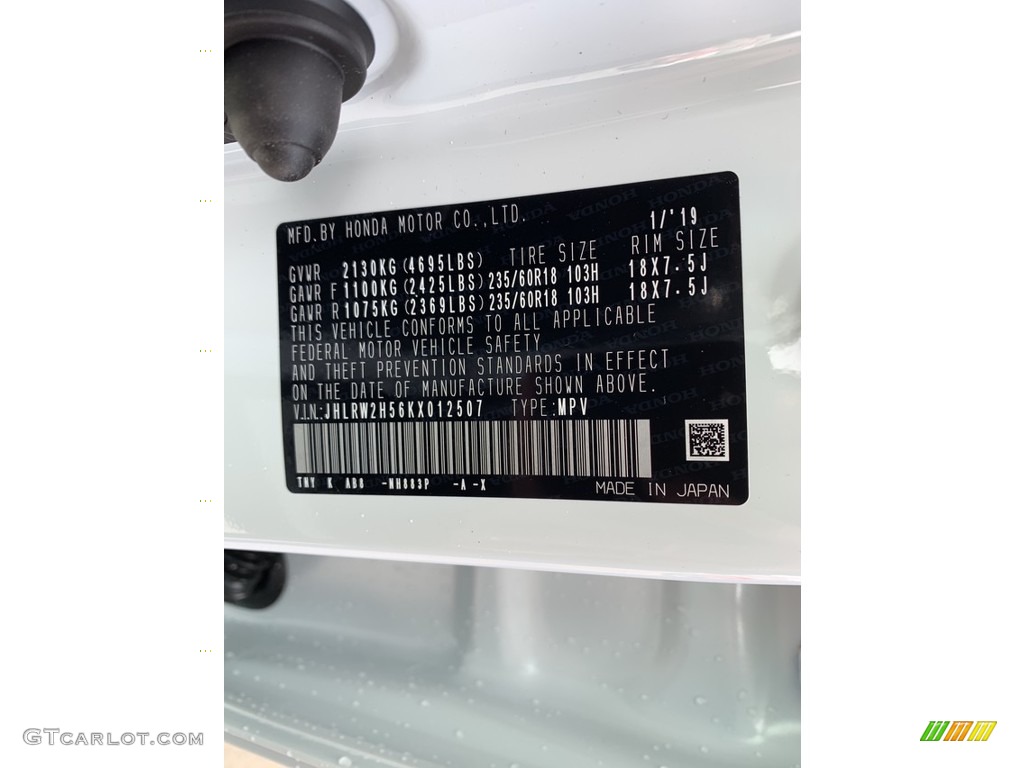 2019 CR-V EX AWD - Platinum White Pearl / Black photo #14
