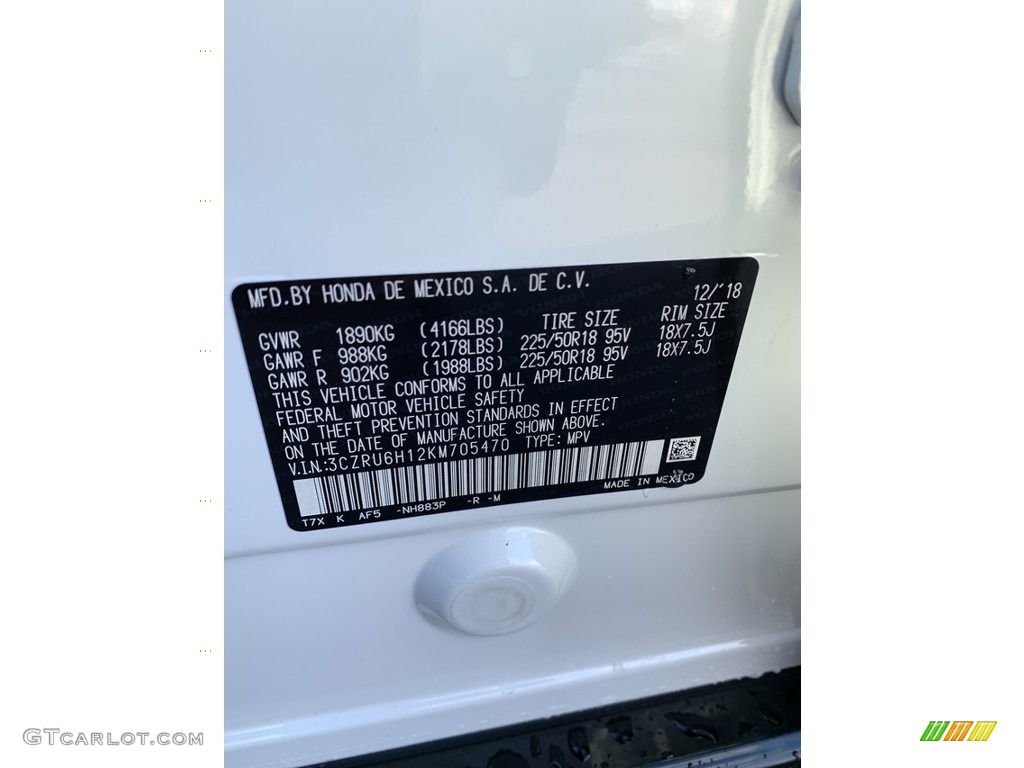 2019 HR-V Sport AWD - Platinum White Pearl / Black photo #14
