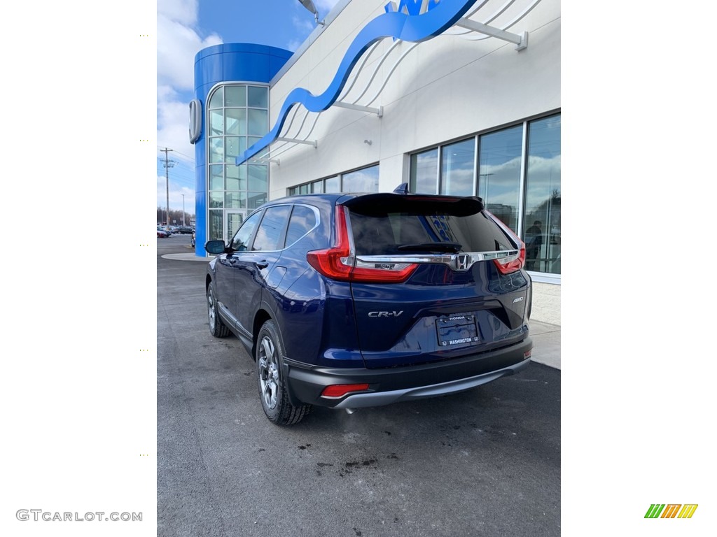 2019 CR-V EX AWD - Obsidian Blue Pearl / Gray photo #7