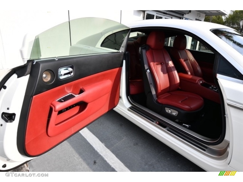 2015 Rolls-Royce Wraith Standard Wraith Model Consort Red/Black Door Panel Photo #132203175