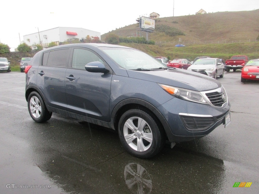 2013 Sportage LX AWD - Twilight Blue / Alpine Gray photo #1