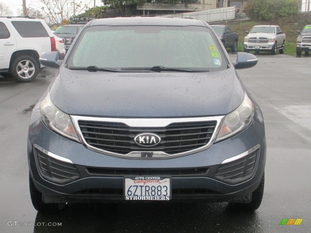 2013 Sportage LX AWD - Twilight Blue / Alpine Gray photo #2