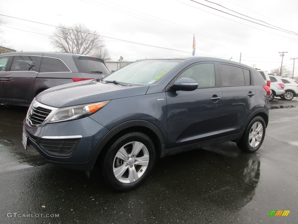 2013 Sportage LX AWD - Twilight Blue / Alpine Gray photo #3