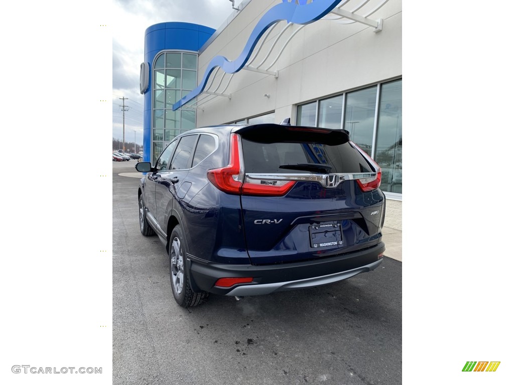2019 CR-V EX-L AWD - Obsidian Blue Pearl / Gray photo #7