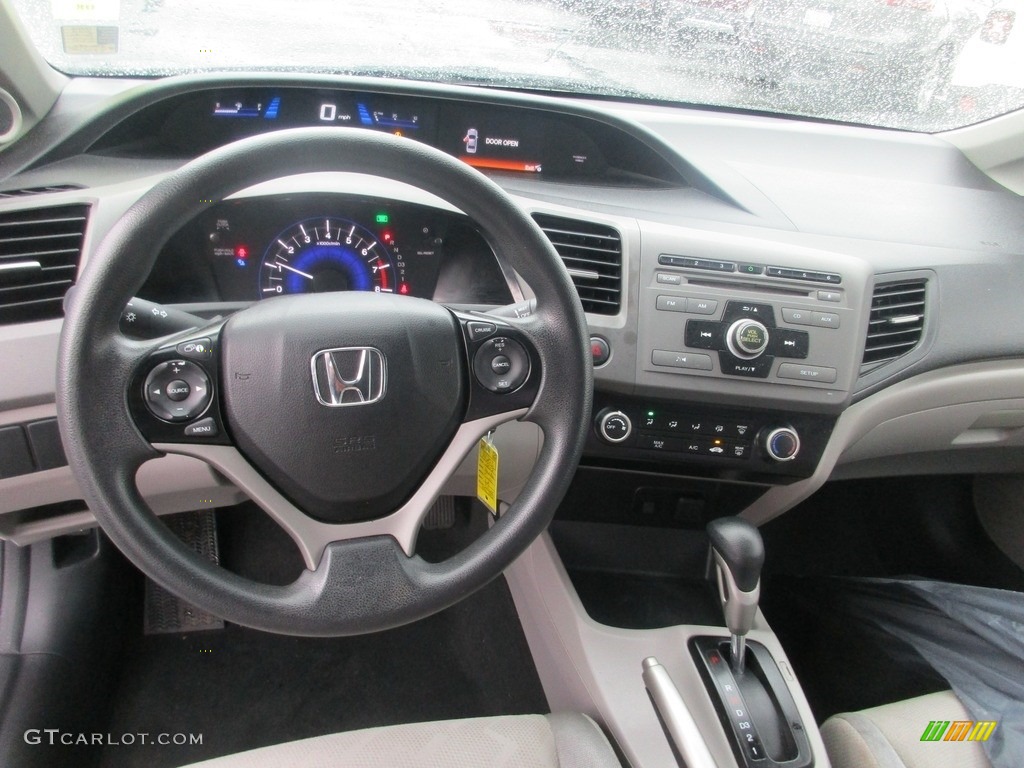 2012 Civic LX Coupe - Cool Mist Metallic / Gray photo #10