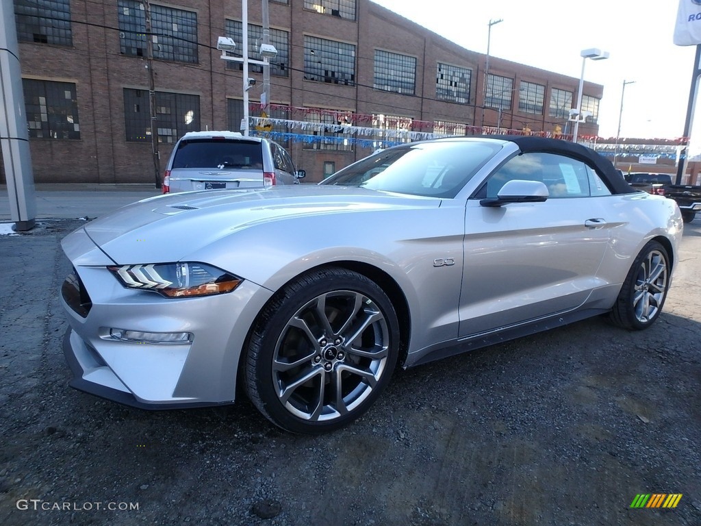 Ingot Silver 2019 Ford Mustang GT Premium Convertible Exterior Photo #132211239