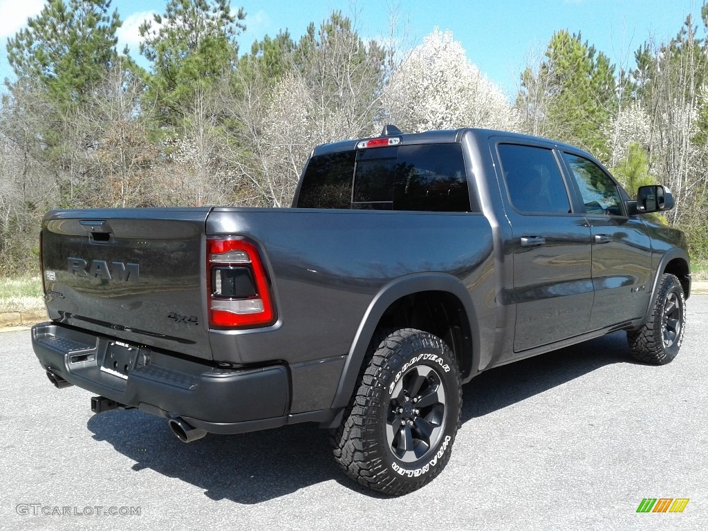 2019 1500 Rebel Crew Cab 4x4 - Granite Crystal Metallic / Black/Red photo #6