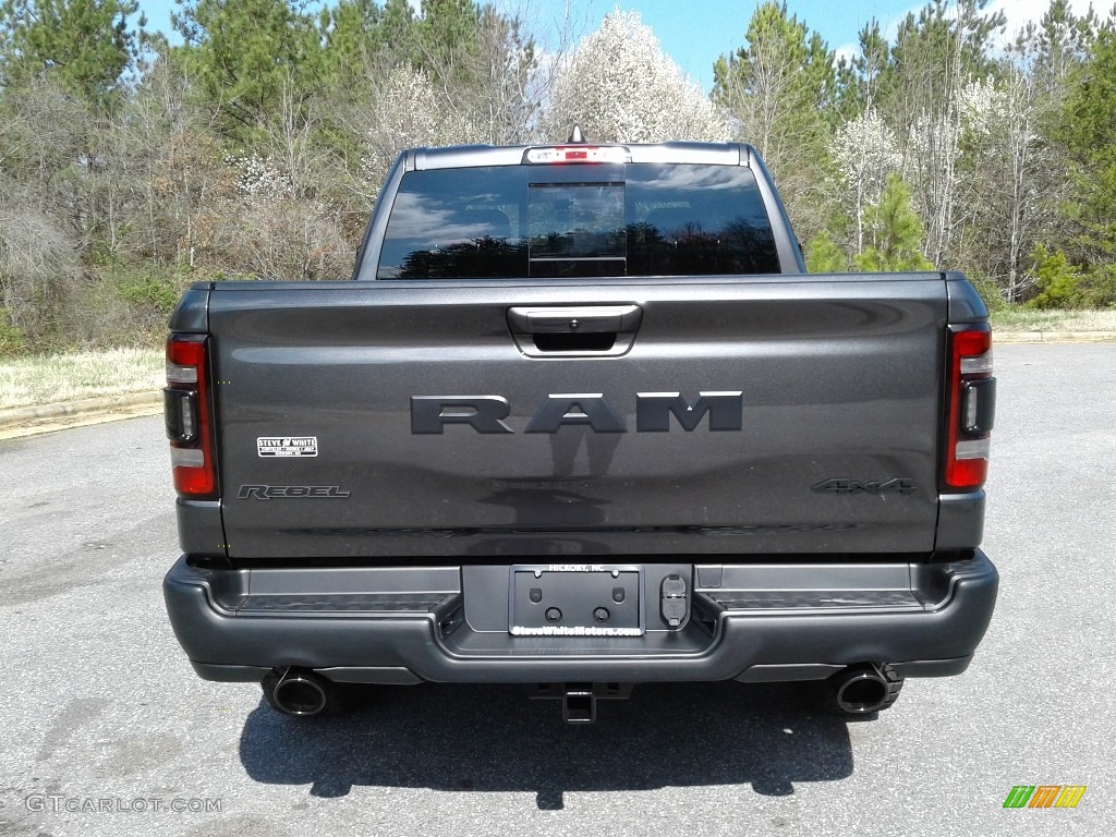 2019 1500 Rebel Crew Cab 4x4 - Granite Crystal Metallic / Black/Red photo #7