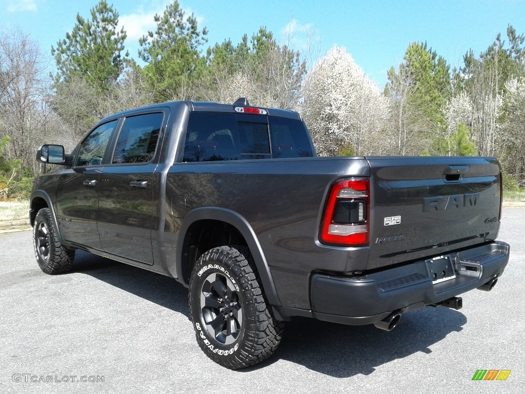 2019 1500 Rebel Crew Cab 4x4 - Granite Crystal Metallic / Black/Red photo #8