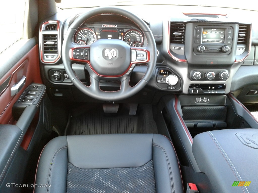 2019 1500 Rebel Crew Cab 4x4 - Granite Crystal Metallic / Black/Red photo #28