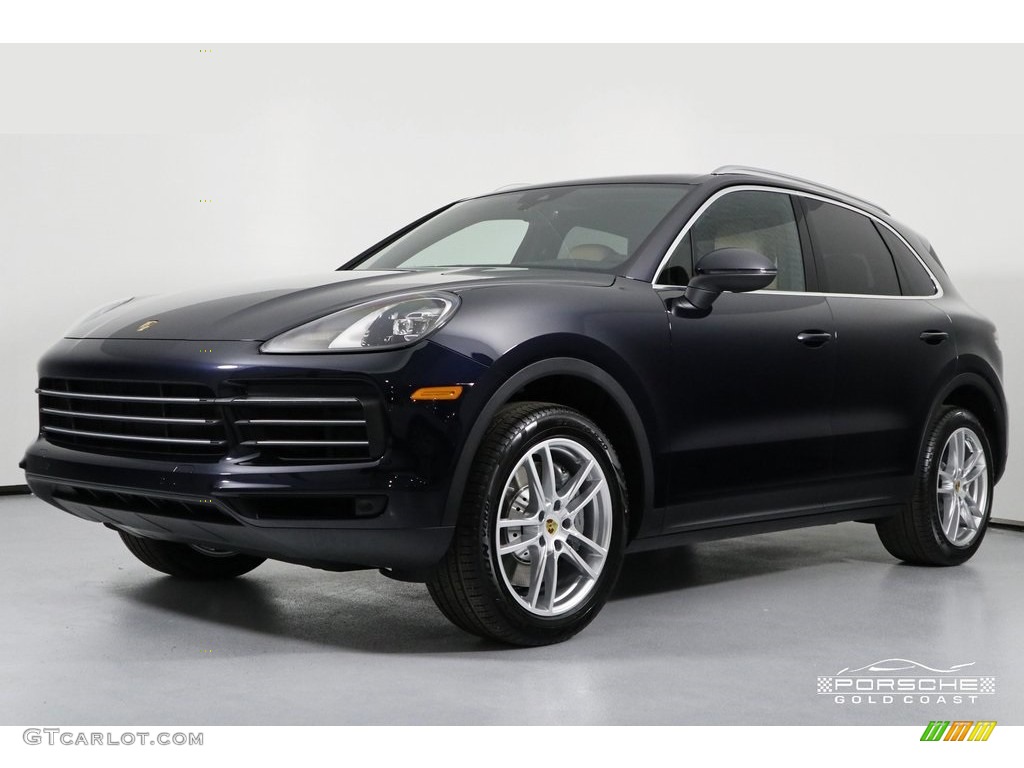 2019 Cayenne S - Moonlight Blue Metallic / Black/Mojave Beige photo #3
