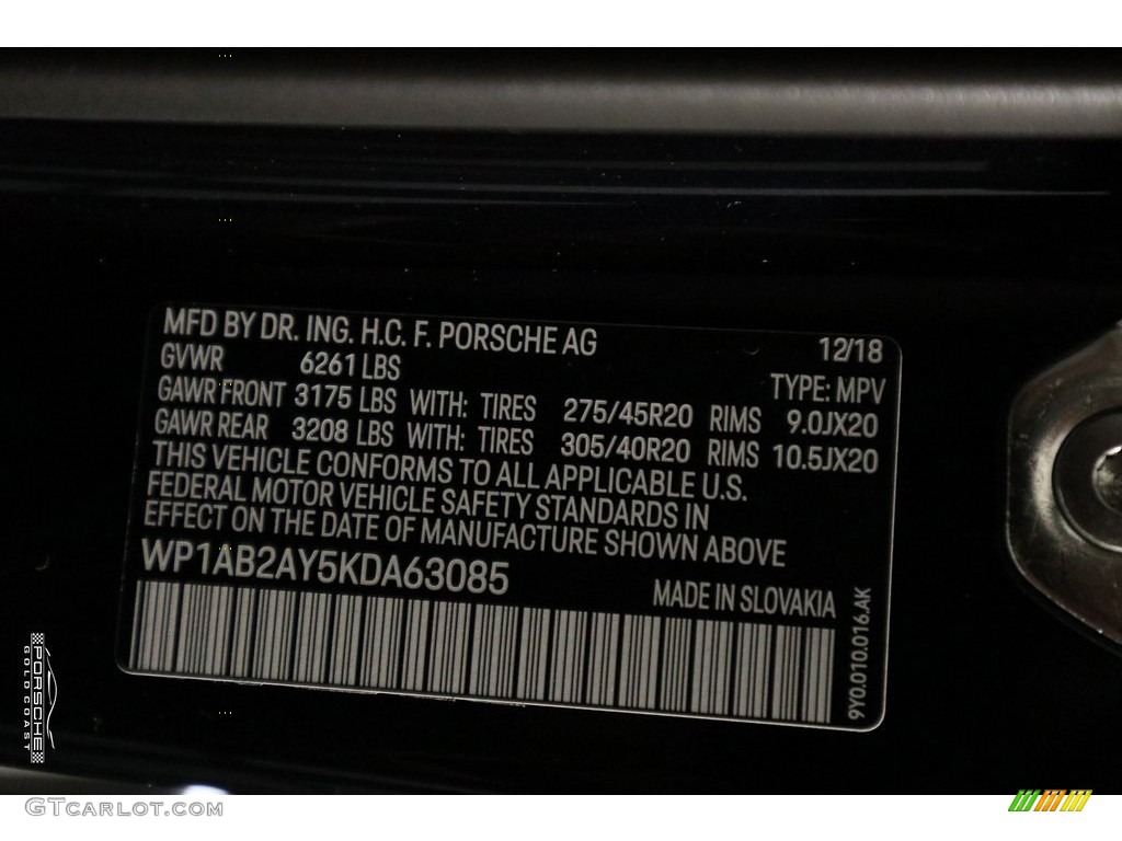 2019 Cayenne S - Moonlight Blue Metallic / Black/Mojave Beige photo #28