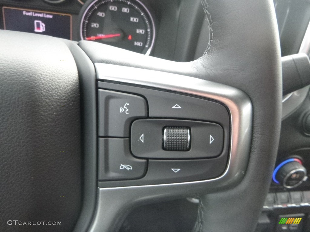 2019 Chevrolet Silverado 1500 LTZ Double Cab 4WD Jet Black Steering Wheel Photo #132225046