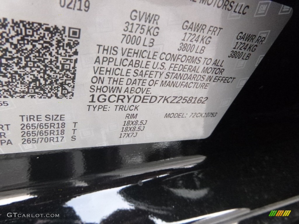 2019 Silverado 1500 LT Z71 Double Cab 4WD - Black / Jet Black photo #17