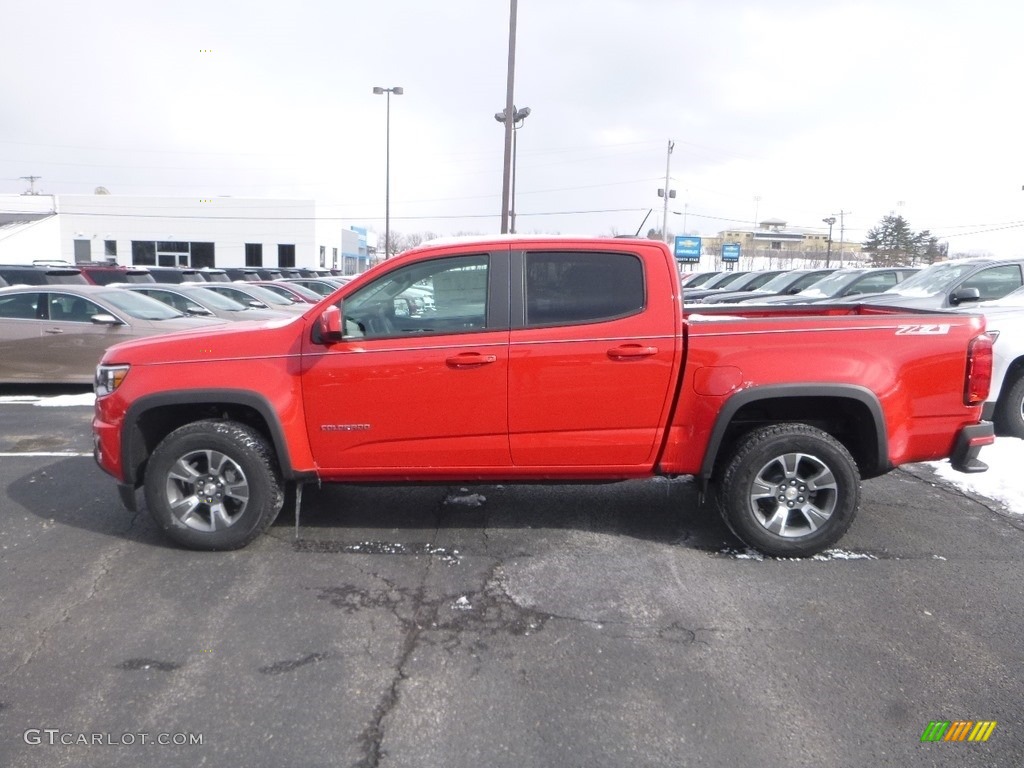 2019 Colorado Z71 Crew Cab 4x4 - Red Hot / Jet Black photo #2