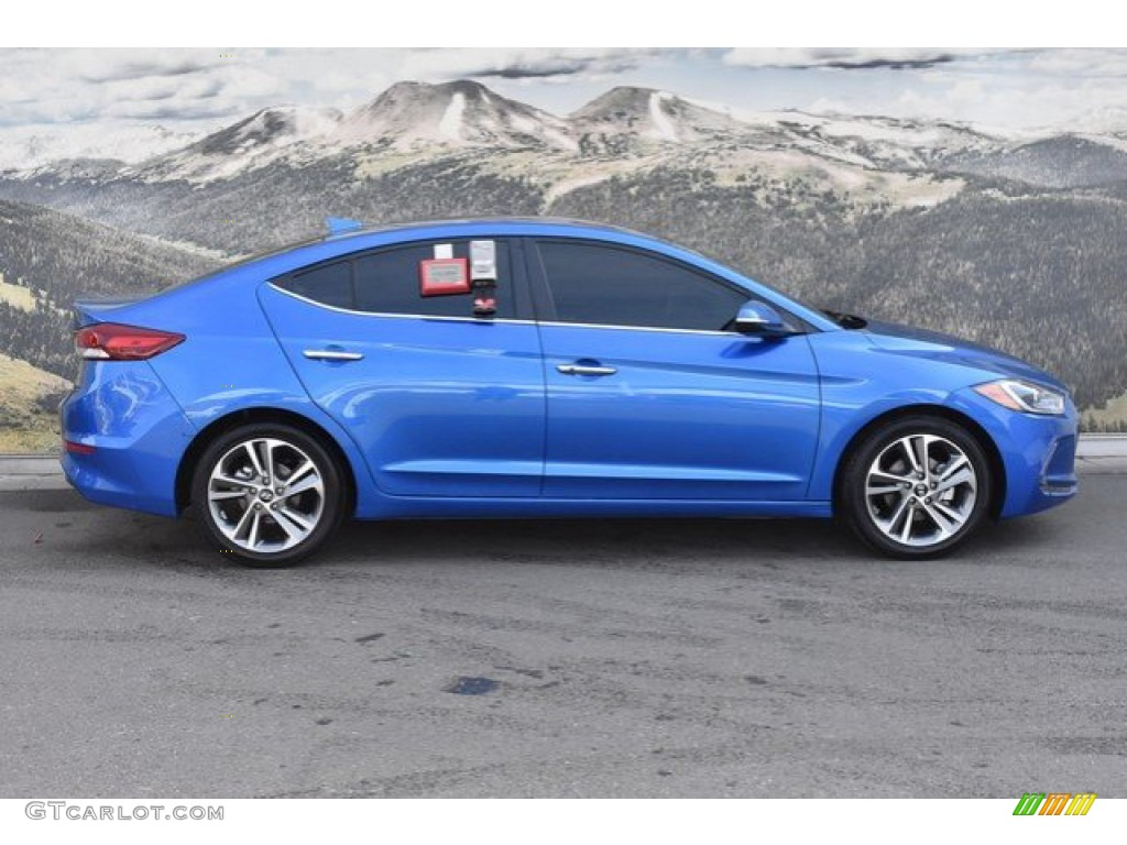 2017 Elantra Limited - Electric Blue / Gray photo #2