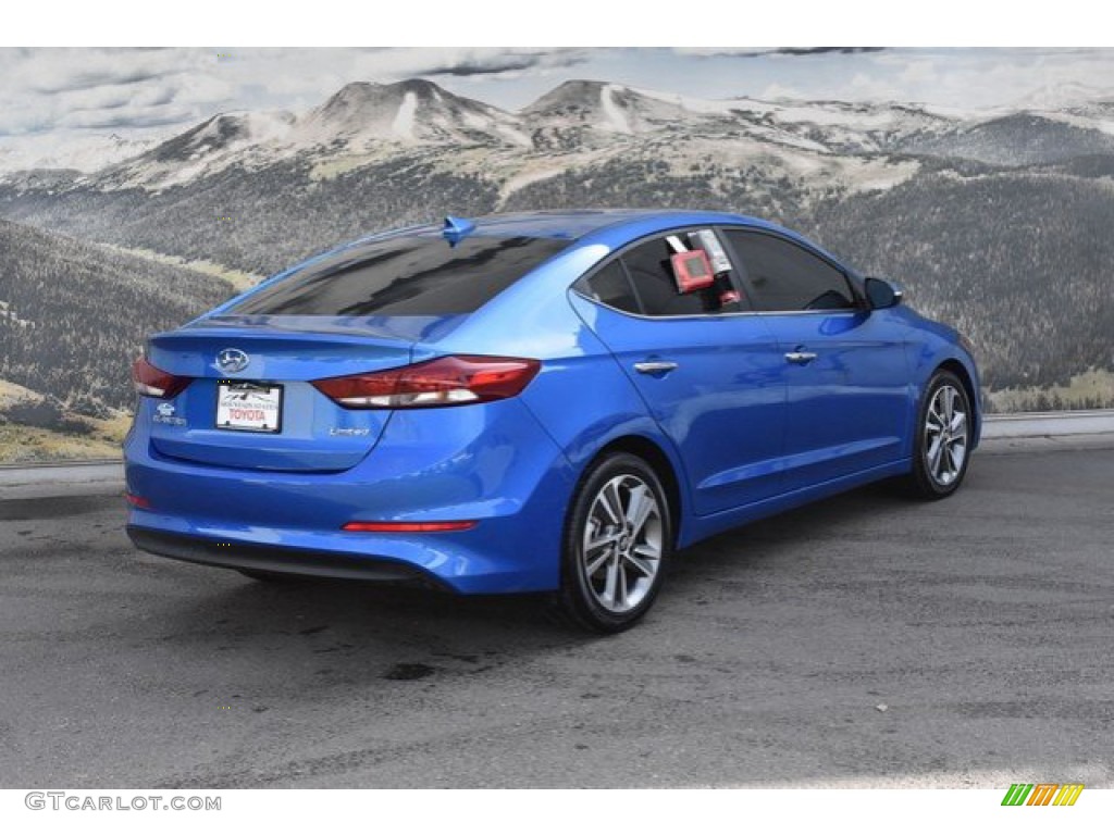 2017 Elantra Limited - Electric Blue / Gray photo #3