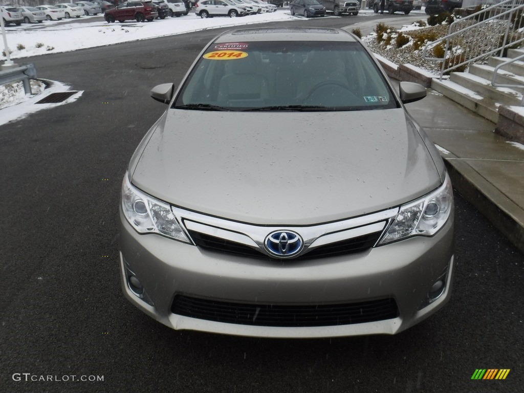 2014 Camry Hybrid XLE - Creme Brulee Metallic / Ivory photo #5