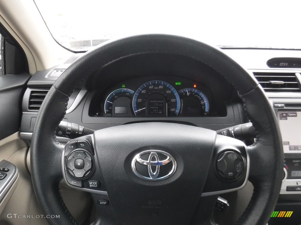 2014 Camry Hybrid XLE - Creme Brulee Metallic / Ivory photo #21