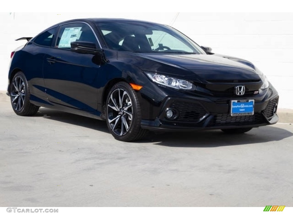 2019 Civic Si Coupe - Crystal Black Pearl / Black photo #1