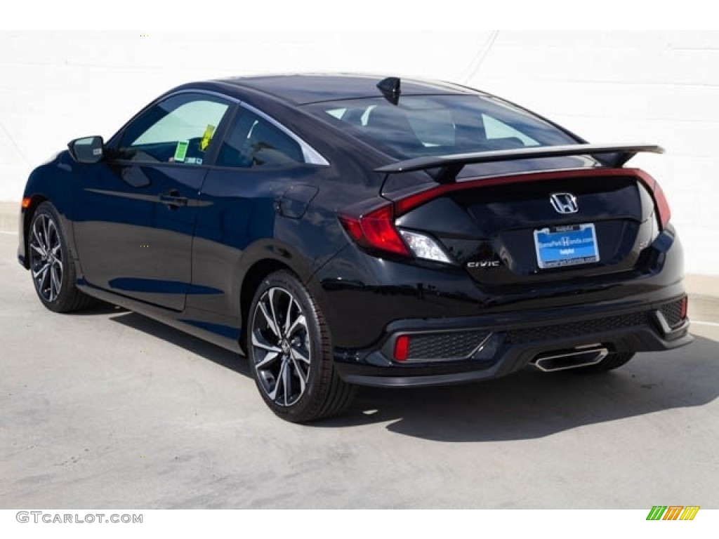 2019 Civic Si Coupe - Crystal Black Pearl / Black photo #2